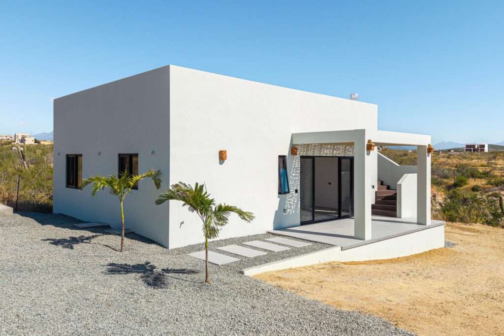 Todos Santos Ahorcadita Tucked into the peaceful rhythms of Todos Santos, this thoughtfully designed one-bedroom Baja-style home offers a rare blend of simplicity, beauty, and potential on a generous 1,000m² / 1/4 of an acre lot.With 70m² / 753 sqft of sunlit interiors, the home features clean, natural materials and warm textures that create a grounded sense of calm. Ocean and mountain – Camino del Sol, Pacific, BS