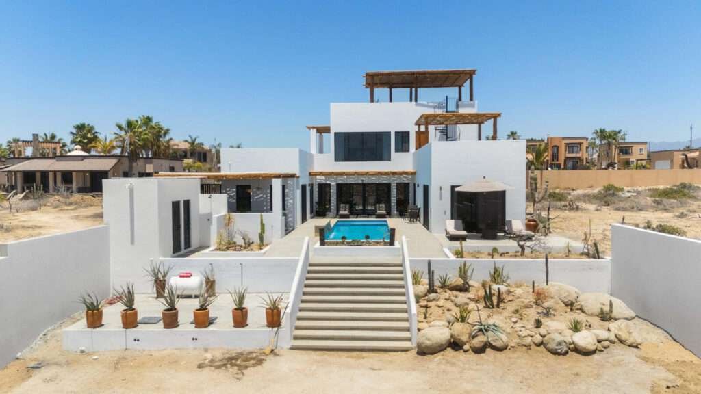 Todos Santos Todos Santos Nth-Gen A contemporary two-bedroom, two-and-a-half-bathroom residence located at the end of Calle Telmex in La Ahorcadita, Todos Santos. Designed with a comfortable single-level layout, the home features an open kitchen, generous living spaces, and a seamless indoor-outdoor flow suited for relaxed coastal living. Set on a quarter-acre lot, the property captures panoramic – Casa Choya Grande, Pacific, Pacific, BS