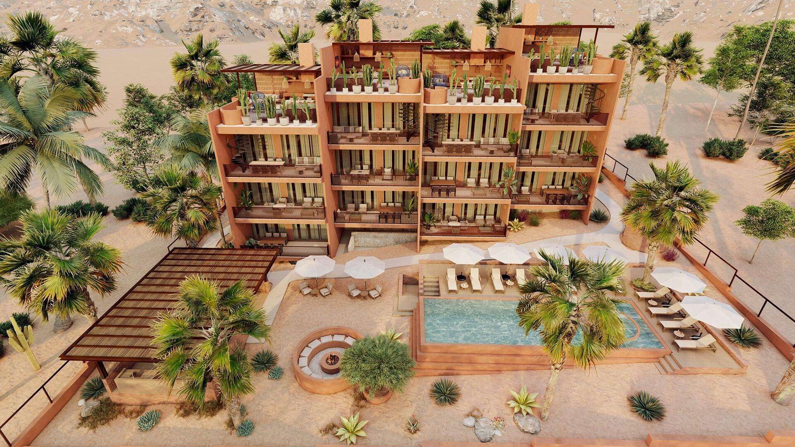 Todos Santos Cerritos 2097 ONLY 5 LEFT! CONSTRUCTION IS WELL UNDER WAY, WITH THE DELIVERY DATE SET FOR JUNE 2026. Introducing Penthouse unit 304 at Cerritos 2097. an exclusive new community by Diasol, the experienced developer behind the successful Cora Los Cabos and other landmark projects. Located just minutes from world-famous Cerritos Beach, this prime location offers easy access to surfing, swimming, and nearby destinations like El Pescadero and the Pueblo Mágico of Todos Santos. Designed for modern coastal living, the community features a pool, BBQ area, fire pit, gym, and landscaped gardens?ideal for enjoying the Baja lifestyle. – Cerritos 2097, Pacific, Pacific, BS