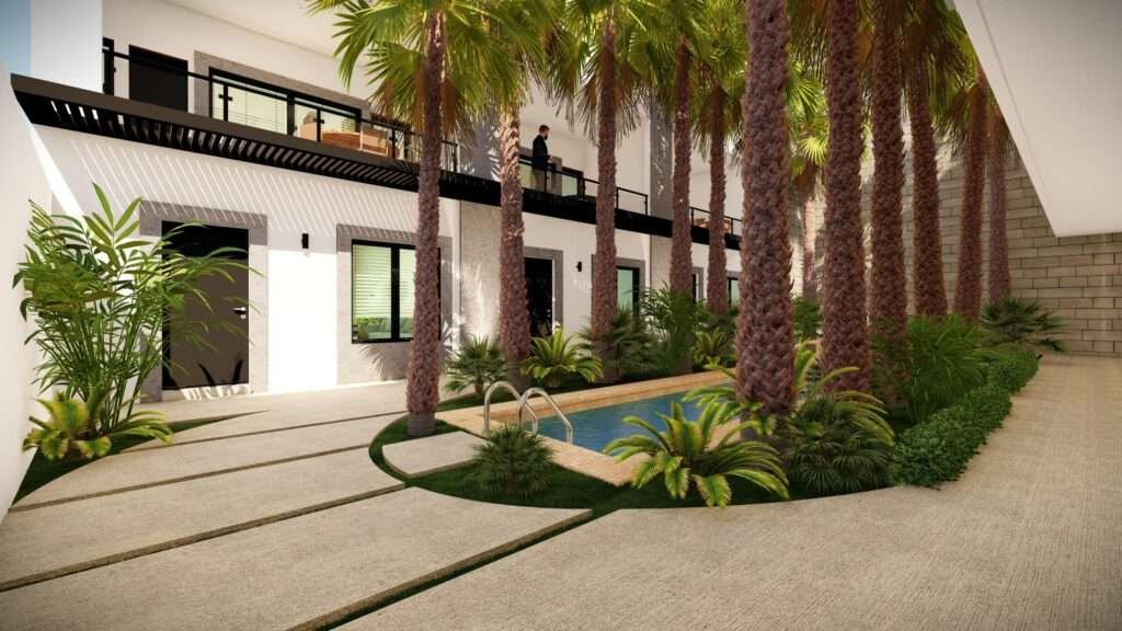 Todos Santos Centro-Todos Santos Discover refined living in the heart of Todos Santos, where everyday life feels like a retreat. Start your mornings by the sparkling pool, surrounded by lush gardens, and unwind in the jacuzzi under the Baja sky. This beautifully designed condominium offers the perfect balance of relaxation, comfort, and convenience. Ideally situated in a central location, you'll enjoy walking-distance access to restaurants, shops, galleries, and the vibrant town center, making it easy to experience everything Todos Santos has to offer. Whether as a full-time residence, vacation escape, or income-producing rental, this property is perfectly positioned to enjoy the best of the area. Thoughtfully finished with quality materials, the condominium will feature exquisite Parota doors, elegant ceramic tile flooring, spacious closets, sleek aluminum windows, and a modern, fully equipped kitchen designed for both everyday living and entertaining. – Heroico Colegio Militar, Pacific, BS