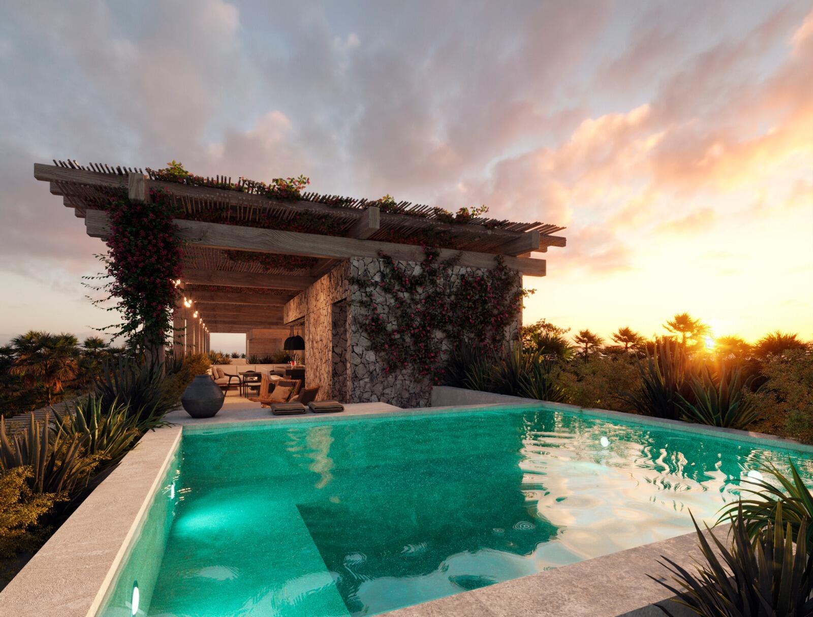 Todos Santos Cerritos Umana Residences Design 12 Penthouse Cerritos Beach Baja SurExperience the highest level of coastal living with a private rooftop retreat designed to capture ocean for sale