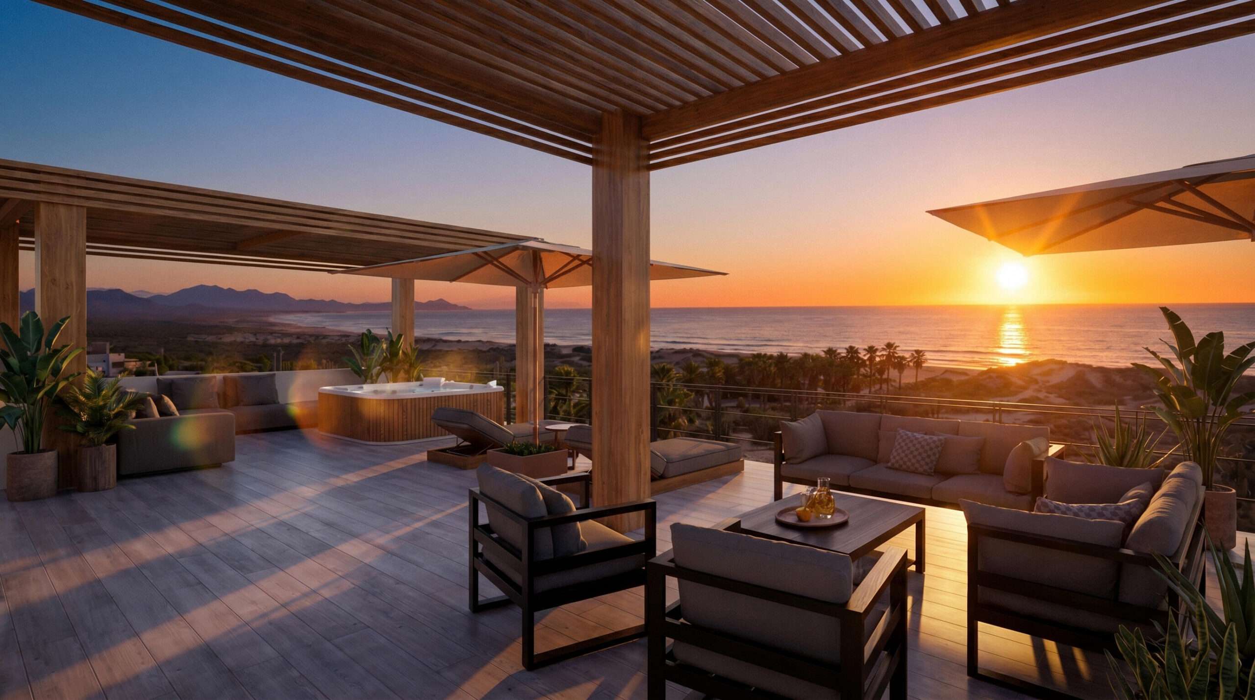 Todos Santos Ciudad Cerritos LAST REMAINING PENTHOUSE WITH ELEVATOR & ENCLOSED GARAGE AVAILABLE! COMPLETION ONLY A FEW MONTHS AWAY! Located just 400m from the sand, Unit #303 is a premier two-story penthouse offering unobstructed ocean and mountain for sale
