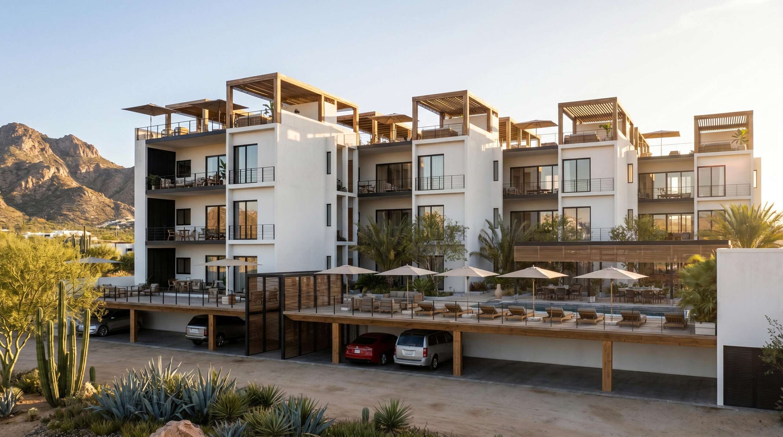 Todos Santos Ciudad Cerritos ONLY 4 RESIDENCES REMAIN - ELEVATORS NOW INCLUDED!Construction is nearing completion, and the opportunity to purchase at pre-completion pricing is quickly coming to an end.With comparable turn-key condos in Cerritos already selling for for sale