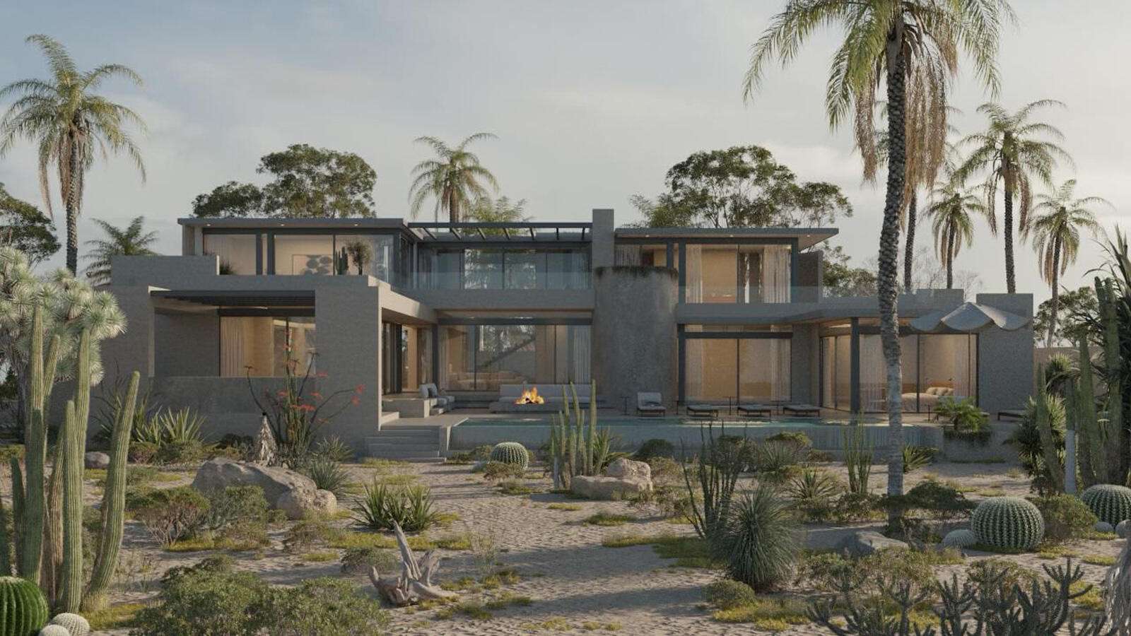 Todos Santos San Sebastian Villa Solaris — Luxury Living within the AKAR Wellness Community, Todos Santos. Discover Villa Solaris, an extraordinary four-bedroom, four-bathroom residence in the exclusive AKAR Residences and Wellness Community, located in Todos Santos' coveted San Sebastián neighborhood. Set on a half-acre parcel, this 4,000 + square-foot home is your gateway to refined coastal Baja living. The AKAR ExperienceMuch more than a residential development, AKAR is Baja's first true wellness community, designed around balance, vitality, and connection. Residents enjoy access to a world-class health club featuring a semi-Olympic pool, Pilates studio, calisthenics park, spa, and a variety of fitness classes.Villa Solaris captivates with its architectural masterpiece an extraordinary first-level open-air shower that transforms daily routines into spa-like rituals. This remarkable feature showcases a dramatic rain shower system completely exposed to nature, where natural light pours through the open sky above. No glass enclosure interrupts the connection between luxury and the natural world, as hand-selected stone tiles and artisanal fixtures create pure indulgence.The crown jewel of Villa Solaris emerges as its stunning infinity saltwater pool, where crystalline waters appear to merge seamlessly with the horizon. This spectacular aquatic feature creates the illusion of floating above the landscape, while the vanishing edge draws the eye toward endless Baja vistas. The infinity pool becomes the centerpiece of outdoor entertaining, where gentle water sounds provide a tranquil soundtrack for sunset gatherings and moonlit soirées.The primary bedroom emerges as an intimate sanctuary with expansive floor-to-ceiling windows framing stunning panoramic for sale