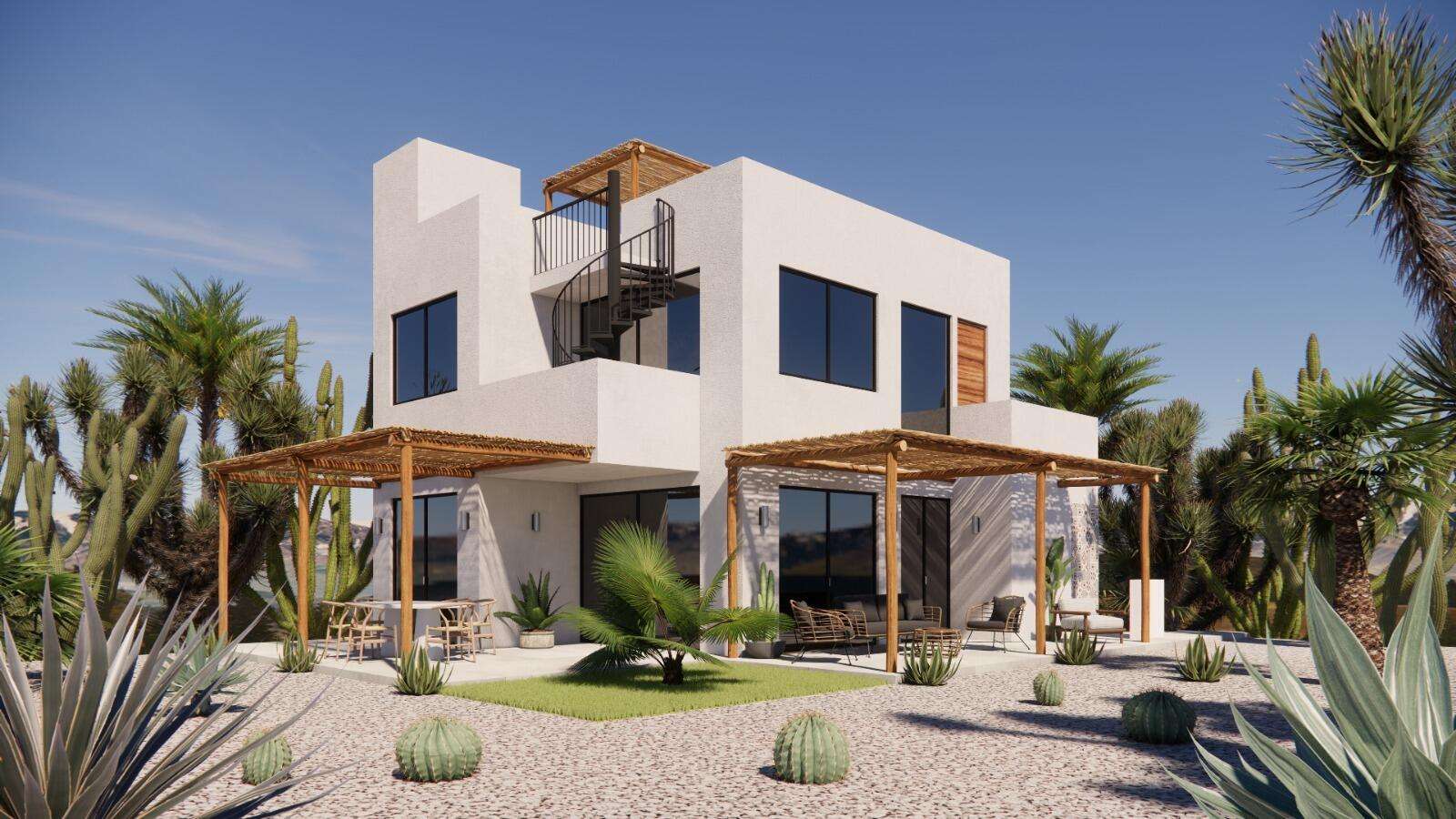 Todos Santos Vista Luna I -Under Construction- Community has Ejido Water - Life is better by the beach - Focusing on the fresh ocean air and the warm sun, the Penthouse enjoys the best of Baja! On the main floor, the open concept living space opens up to a large terrace connecting the indoor and outdoor living. The large roof top terrace is ideal for entertaining, for morning yoga or sunset margaritas! Embrace effortless living at Vista Luna with low-maintenance, manicured homes & community that offer the perfect escape to relax and enjoy. -Amenities- Gated & Manicured Community - Refreshing Pool - Social Lounge - Outdoor Kitchen & BBQ area - Outdoor Gym ---Inquire for more information and the Brochure & FAQ--- for sale