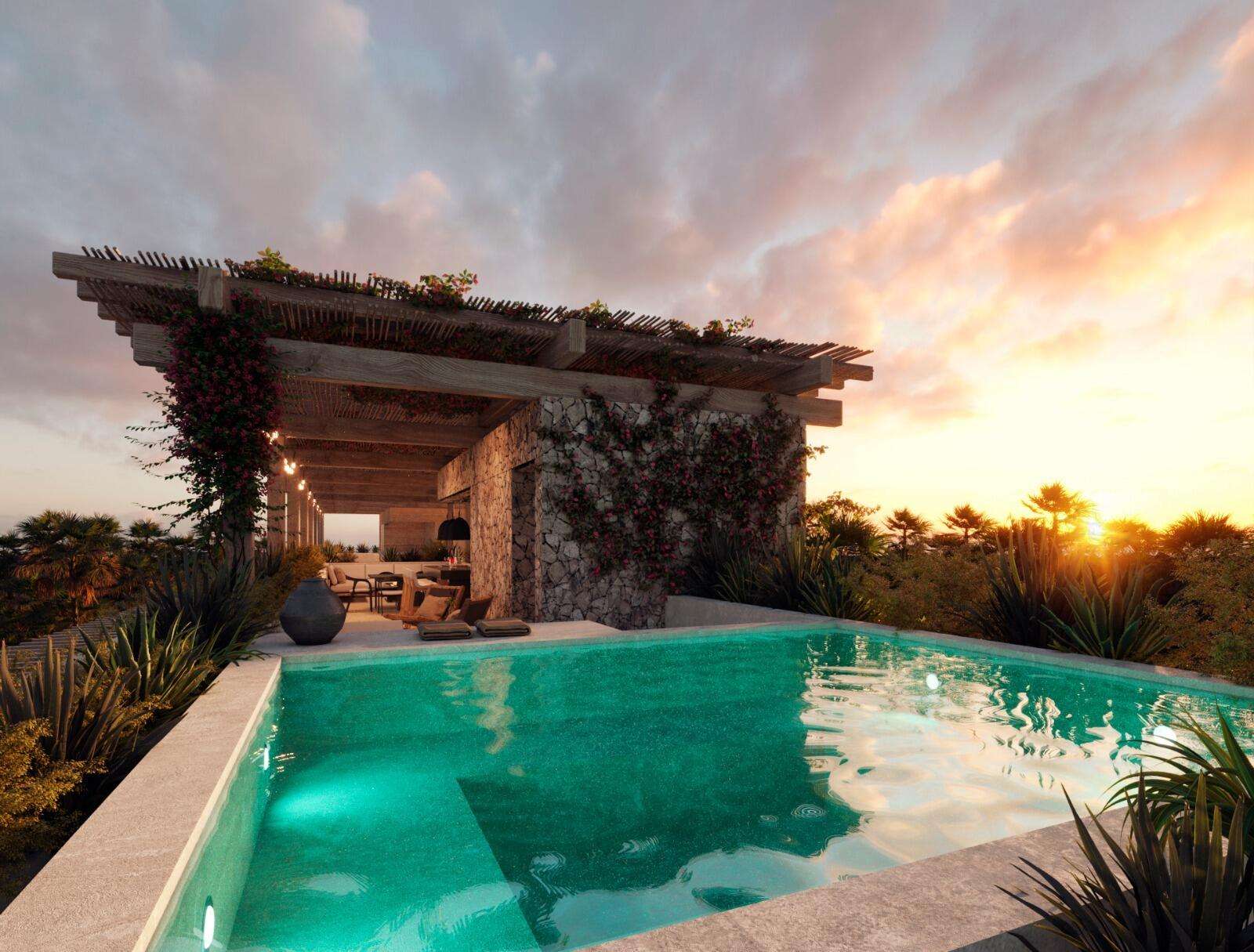 Todos Santos Cerritos Umana Residences Design 12 Penthouse Cerritos Beach Baja SurExperience the highest level of coastal living with a private rooftop retreat designed to capture ocean for sale