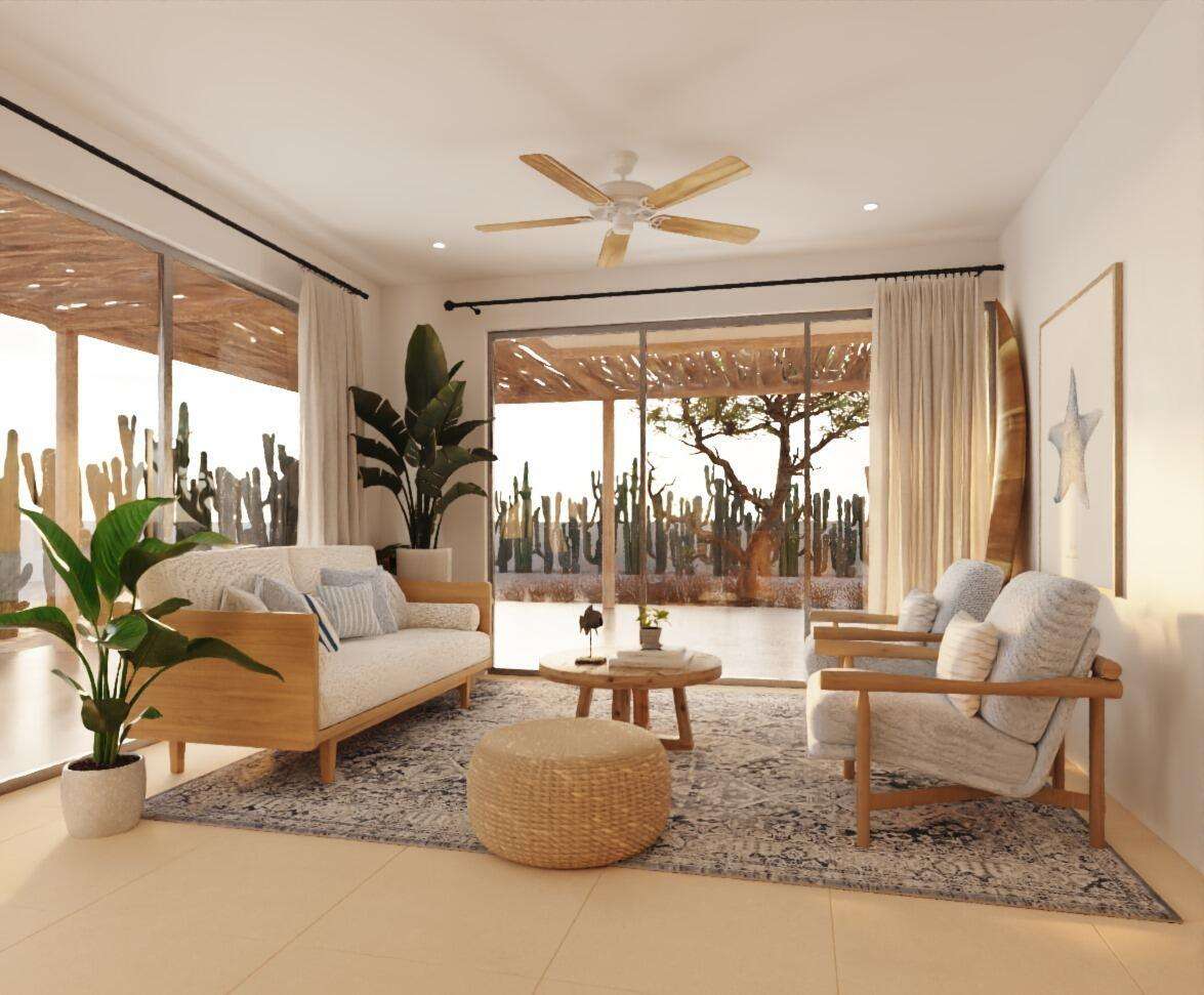 Todos Santos Vista Luna I -Under Construction- Community has Ejido Water - Life is better by the beach -The Garden House enjoys the warm golden sun and a thriving, wellness-focused Baja lifestyle! This single-level layout highlights open-concept, effortless living and flows to a spacious backyard ideal for entertaining, cultivating a zen garden, and relaxed gatherings with friends and family. Embrace effortless living at Vista Luna with low-maintenance, manicured homes & community that offer the perfect escape to relax and enjoy. -Amenities- Gated & Manicured Community - Refreshing Pool - Social Lounge - Outdoor Kitchen & BBQ area - Outdoor Gym ---Inquire for more information and the Brochure & FAQ--- for sale
